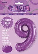 Balloon Giant Number 86cm - Pretty Purple #9