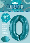 Balloon Giant Number 86cm - Caribbean Teal #0