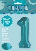 Balloon Giant Number 86cm - Caribbean Teal #1