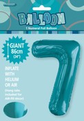 Balloon Giant Number 86cm - Caribbean Teal #7