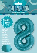 Balloon Giant Number 86cm - Caribbean Teal #8