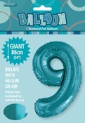 Balloon Giant Number 86cm - Caribbean Teal #9