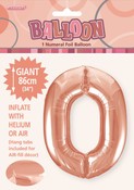 Balloon Giant Number 86cm - Rose Gold #0