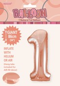 Balloon Giant Number 86cm - Rose Gold #1