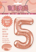 BALLOON GIANT NUMERAL 86cm - ROSE GOLD #5