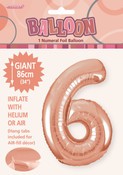 Balloon Giant Number 86cm - Rose Gold #6