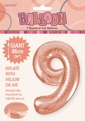 Balloon Giant Number 86cm - Rose Gold #9