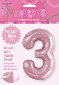 BALLOON GIANT NUMERAL 86cm - LOVELY PINK #3