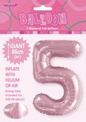 BALLOON GIANT NUMERAL 86cm - LOVELY PINK #5