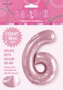 BALLOON GIANT NUMERAL 86cm - LOVELY PINK #6