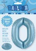 Balloon Giant Number 86cm - Pastel Blue #0