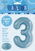 Balloon Giant Number 86cm - Pastel Blue #3