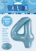 BALLOON GIANT NUMERAL 86cm - PASTEL BLUE #4