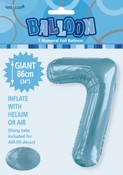 BALLOON GIANT NUMERAL 86cm - PASTEL BLUE #7