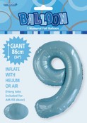 BALLOON GIANT NUMERAL 86cm - PASTEL BLUE #9