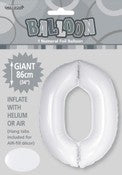 BALLOON GIANT NUMERAL 86cm - WHITE #0