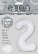 BALLOON GIANT NUMERAL 86cm - WHITE #2