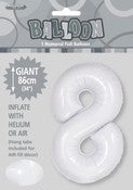 Balloon Giant Number 86cm - White #8