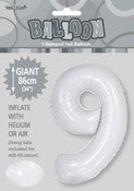 Balloon Giant Number 86cm - White #9