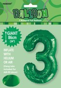 Balloon Giant Number 86cm - Emerald Green #3