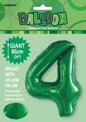 Balloon Giant Number 86cm - Emerald Green #4