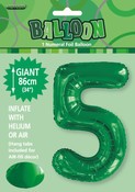 Balloon Giant Number 86cm - Emerald Green #5