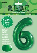 Balloon Giant Number 86cm - Emerald Green #6