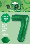 Balloon Giant Number 86cm - Emerald Green #7