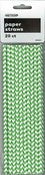 Paper Straws 20pk Chevron Lime Green