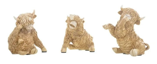 Hear/See/Speak Highland Cow