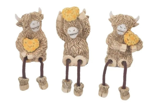 Highland Cow Dangly Legs
