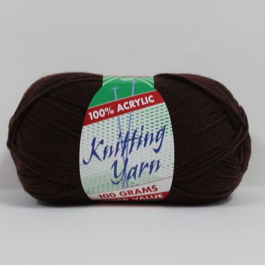 Knitting Yarn 8ply 100g Choc Brown