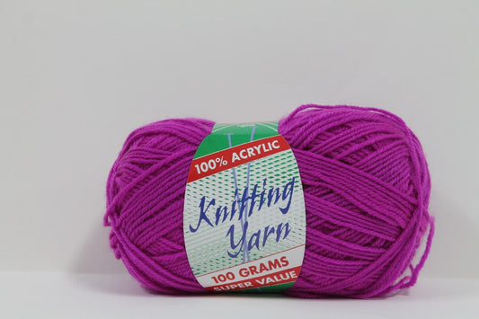 Knitting Yarn 8ply 100g Fuschia