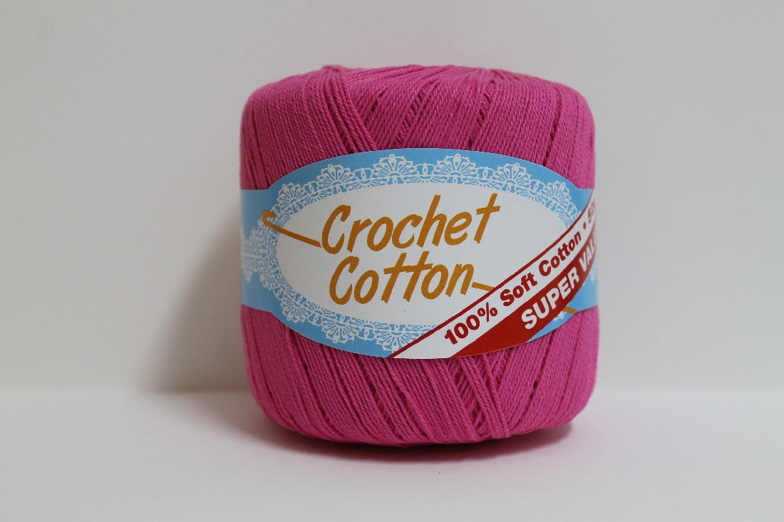 CROCHET COTTON 50G LOLLY PINK