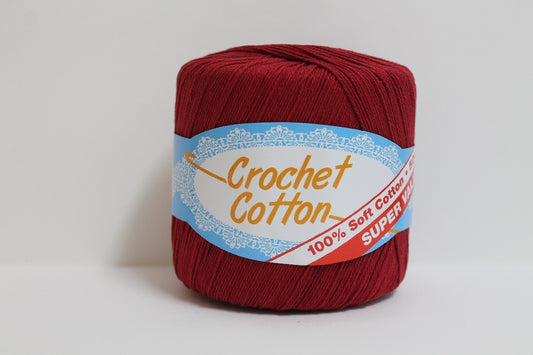 CROCHET COTTON 50G BURGUNDY