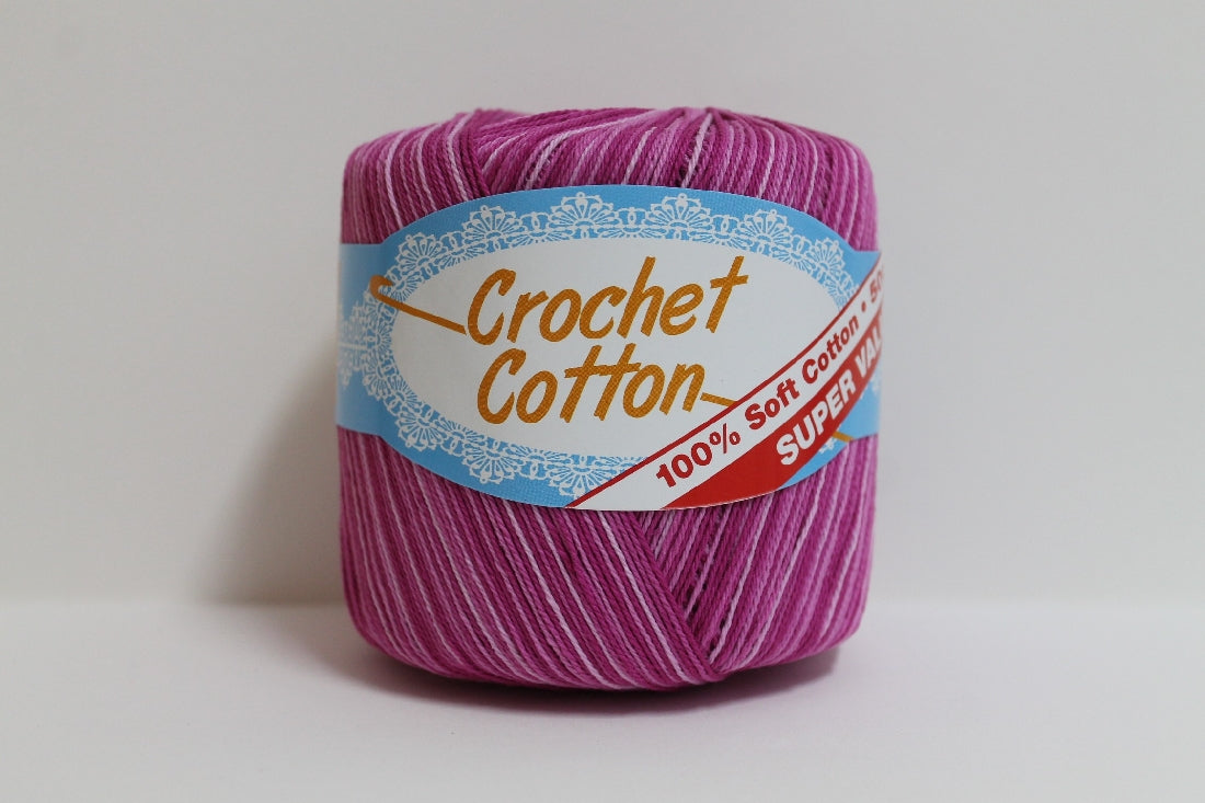 Crochet Cotton 50g Multi Plum