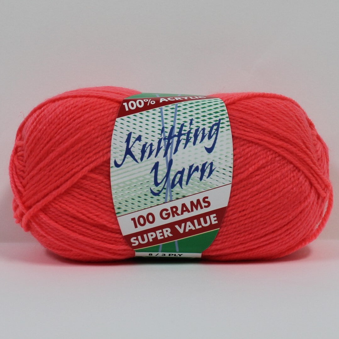 Knitting Yarn 8ply 100g Watermelon