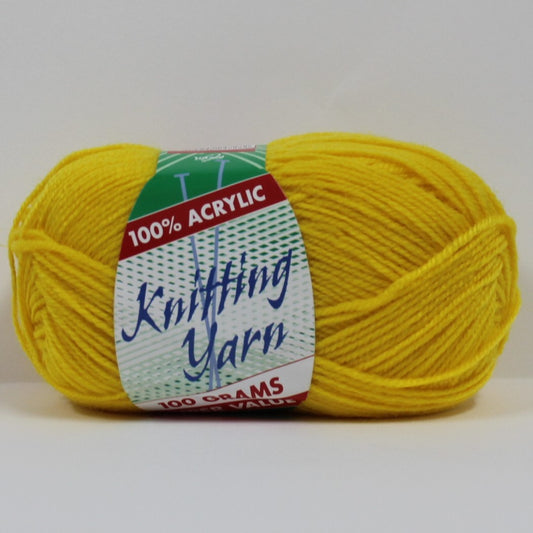 Knitting Yarn 8ply 100g Yellow