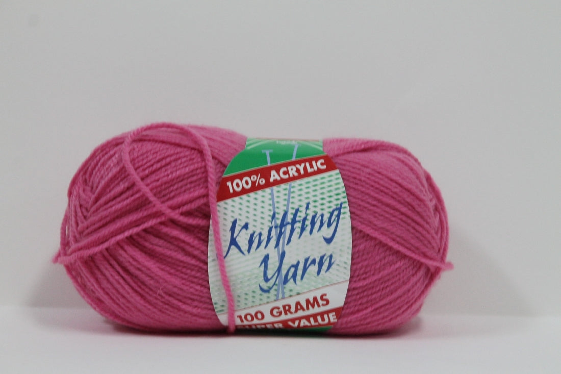 Knitting Yarn 8ply 100g Lolly Pink