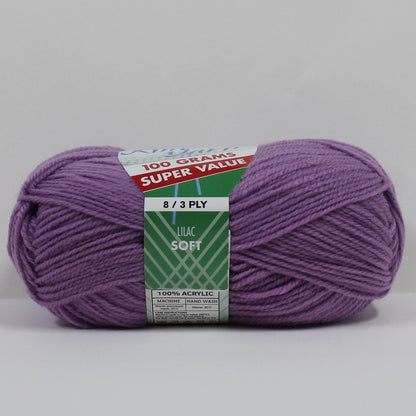 Knitting Yarn 8ply 100g Lilac