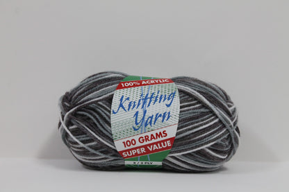 Knitting Yarn 8ply 100g Grey Mix