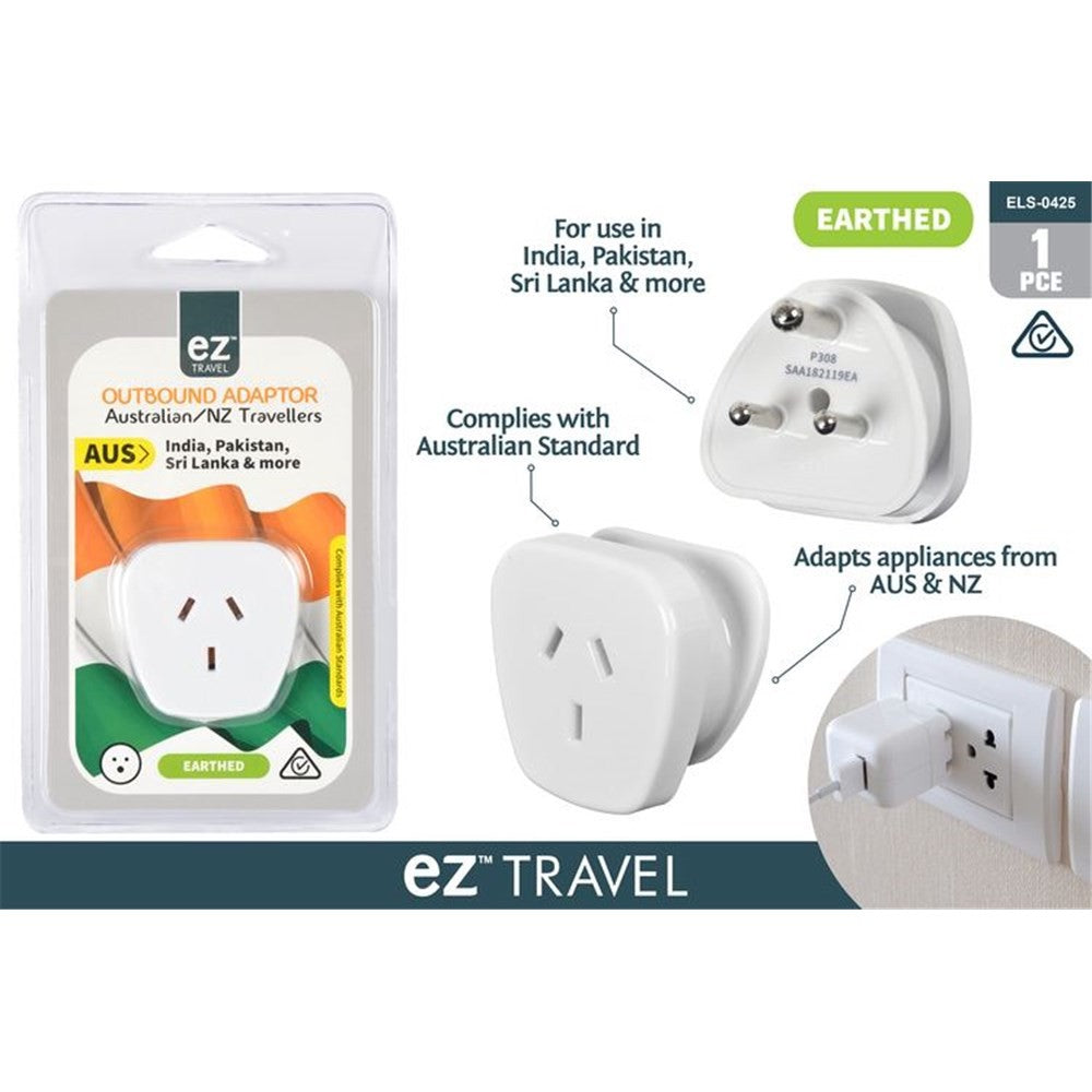 1PCE TRAVEL ADAPTOR AUS TO INDIA-PAKISTA