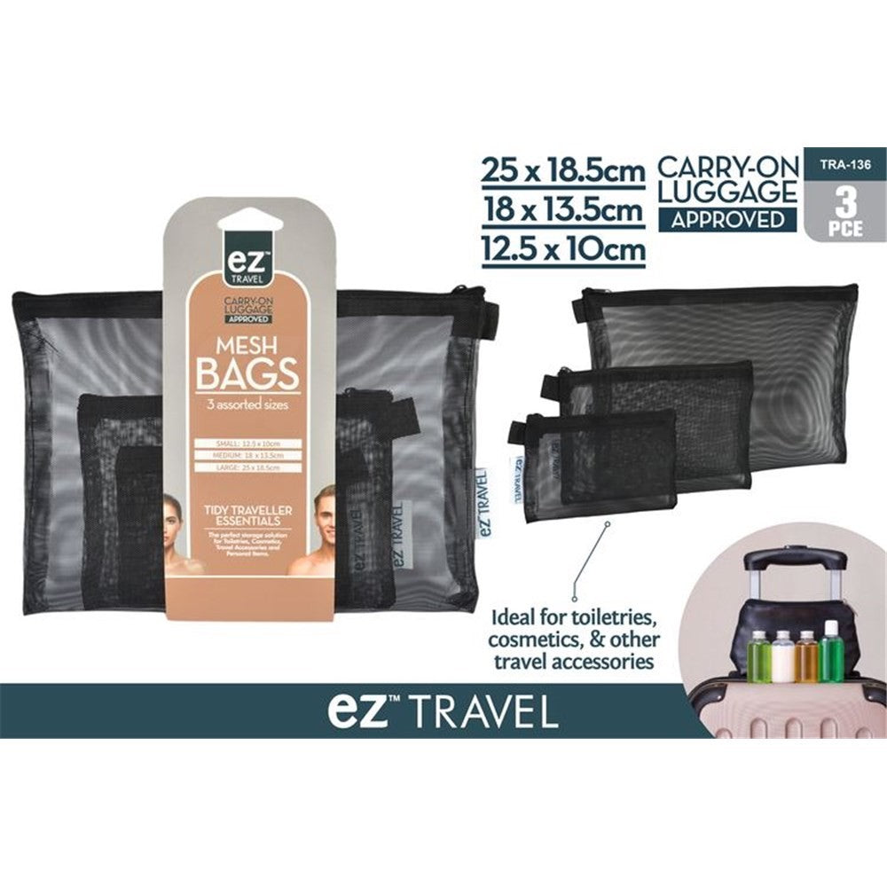 3PCE TRAVEL MESH BAG SET