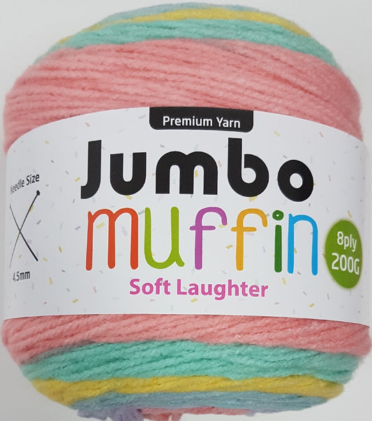 JUMBO MUFFIN YARN 200G SOFT LAUGHTER