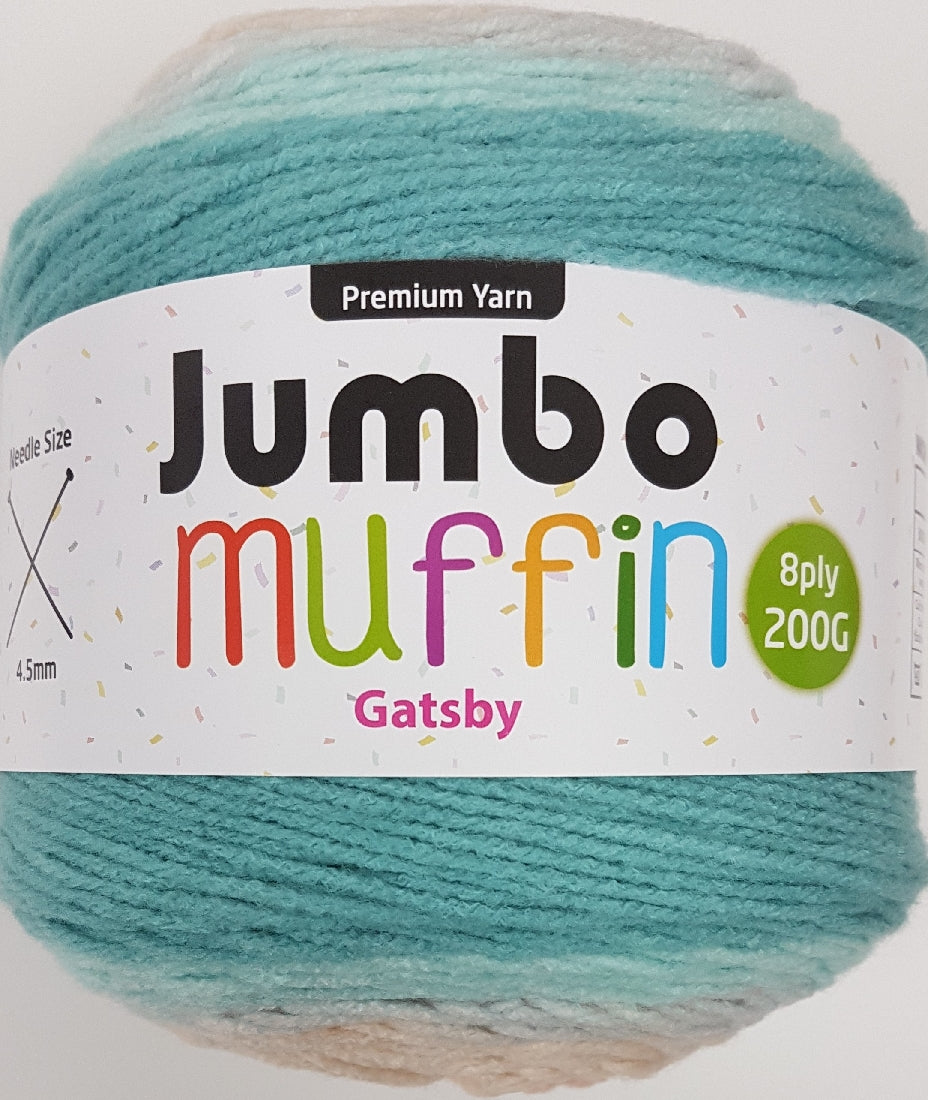 Jumbo Muffin Yarn 8ply 200g Gatsby