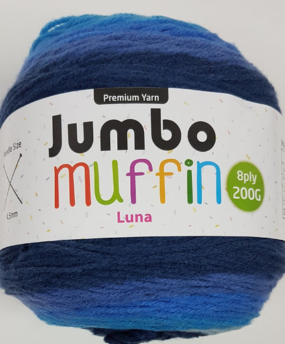 Jumbo Muffin Yarn 8ply 200g Luna