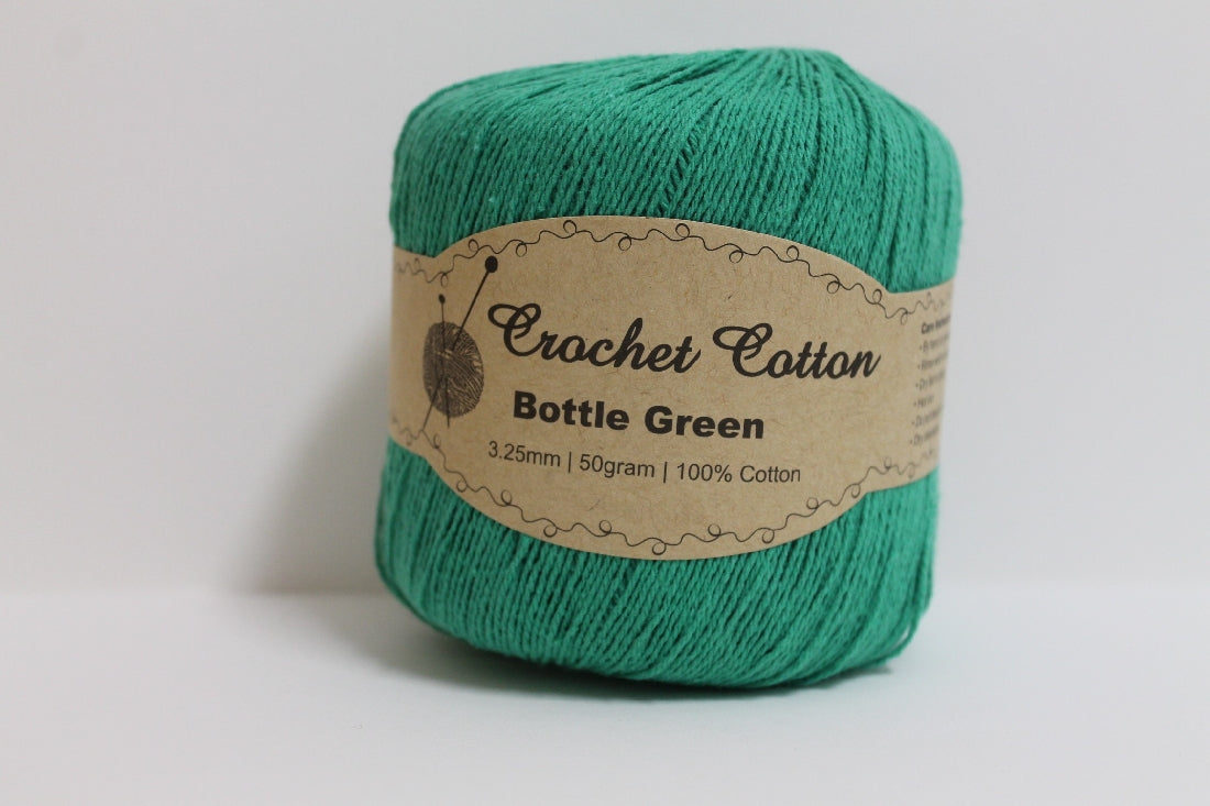 Kk Crochet Cotton 50g Bottle Green