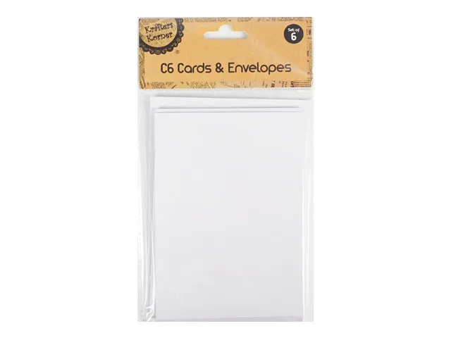 C6 CARDS & ENVELOPES - WHITE