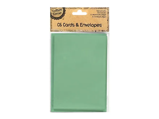 C6 CARDS & ENVELOPES -OLIVE