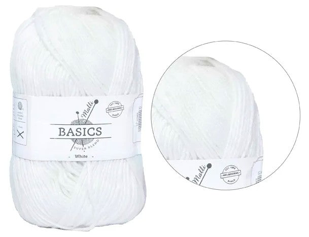 Super Blend Basic Yarn 100g White